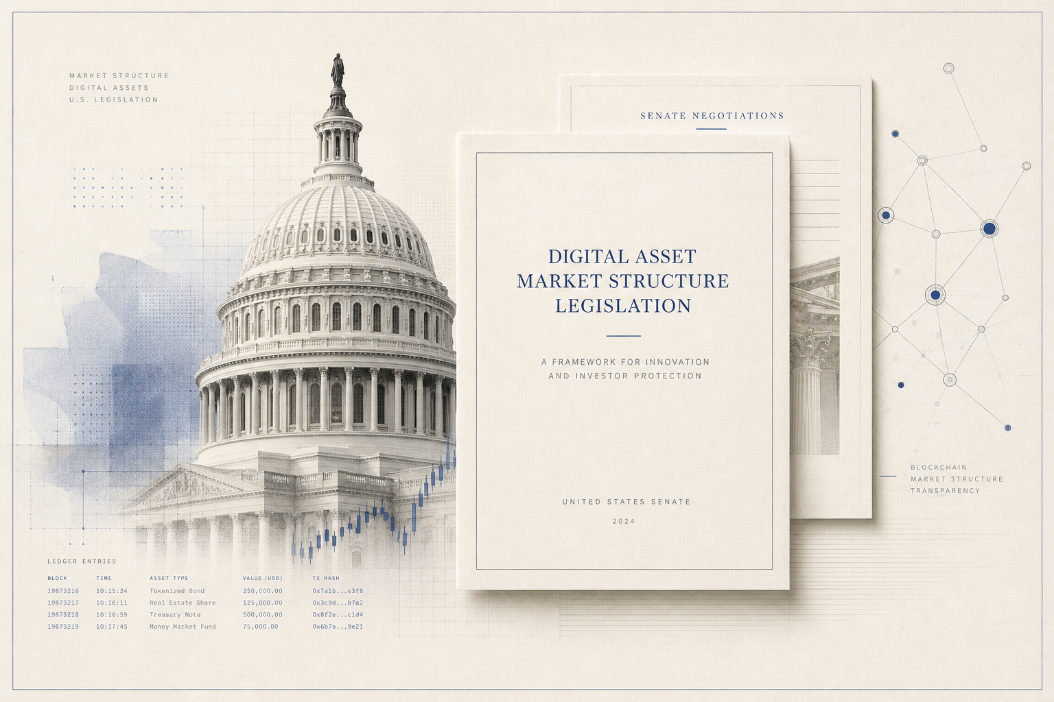 Clarity Act ethics impasse keeps U.S. digital-asset market structure in play