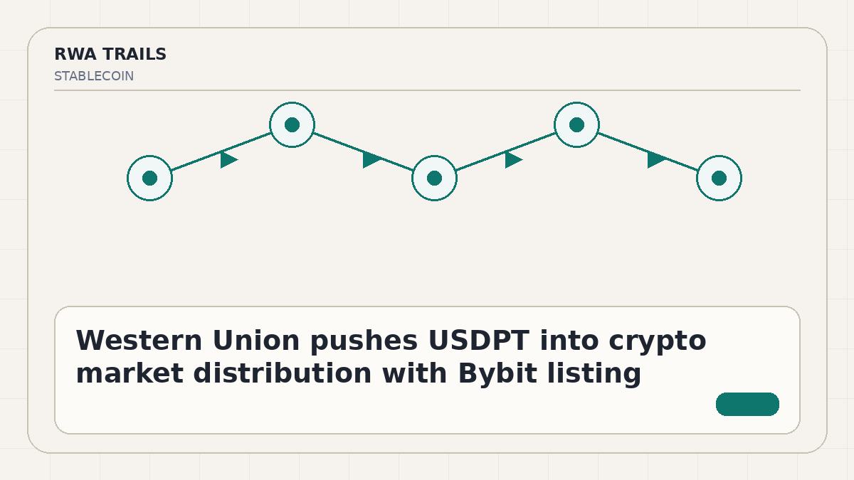 Western Union pushes USDPT into crypto market distribution with Bybit listing
